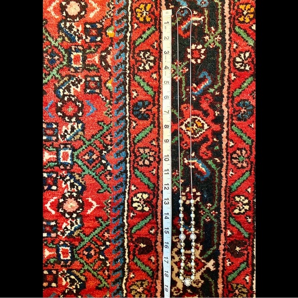 Necklace ~ Adjustable ~ Silver Tones ~ Rhinestone, Mirror & Rough Textured Beads - Picture 7 of 7